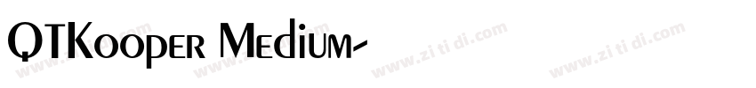 QTKooper Medium字体转换